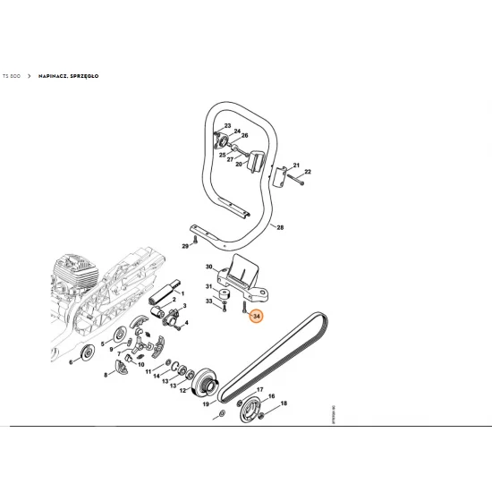 STIHL   Śruba z łbem cylindrycznym IS-P6x32,5 9074 478 4675